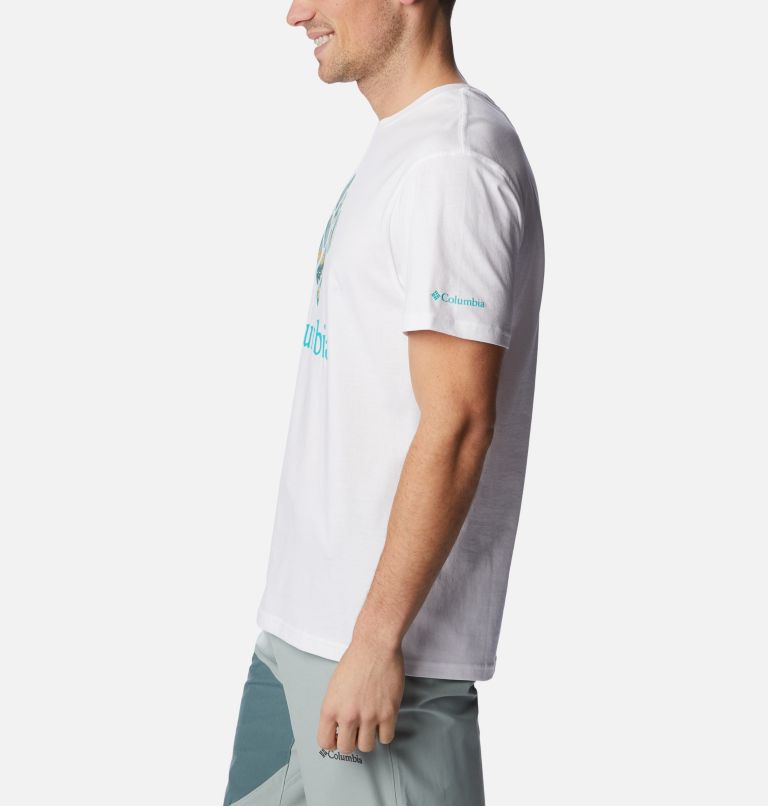 Thumbnail: Camiseta Rapid Ridge para hombre, Color: White, CSC Stacked Floral Graphic, image 3