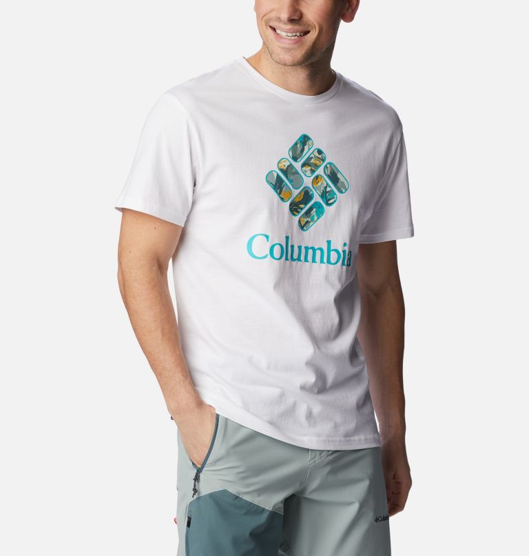 Thumbnail: Camiseta Rapid Ridge para hombre, Color: White, CSC Stacked Floral Graphic, image 5