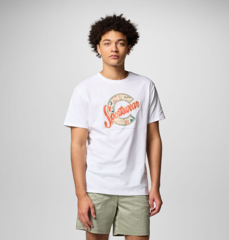Men's Rapid Ridge Graphic Tee, Color: White, C Sportswear Explorer, image 1