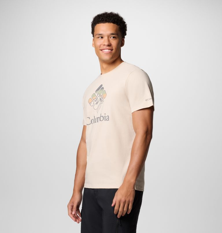 Men's Rapid Ridge Graphic Tee, Color: Dark Stone, Heavenly Stacked Gem, image 3