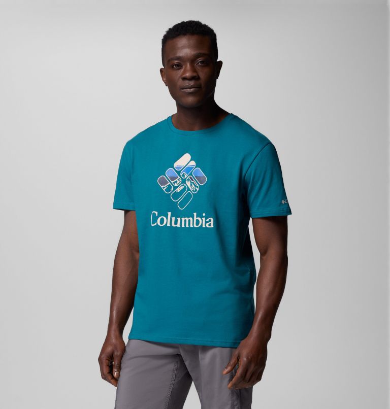 Camiseta Rapid Ridge para hombre, Color: River Blue, Heavenly Stacked Gem, image 1