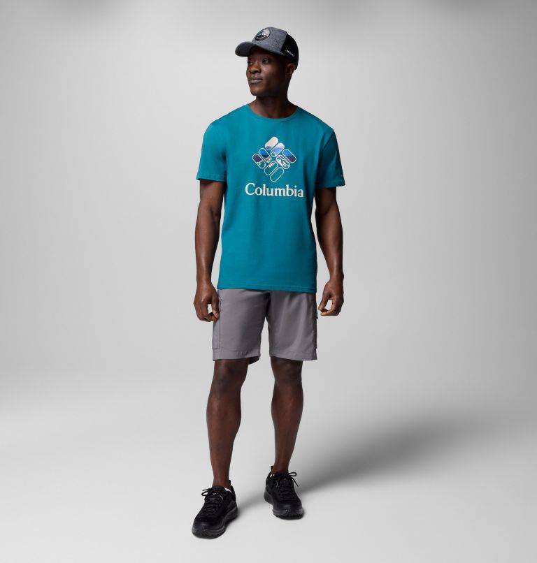 Camiseta Rapid Ridge para hombre, Color: River Blue, Heavenly Stacked Gem, image 2