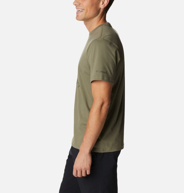 Thumbnail: Camiseta Rapid Ridge para hombre, Color: Stone Green, CSC Camo Graphic, image 3