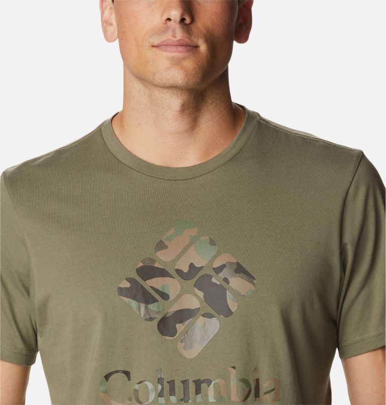 Thumbnail: Camiseta Rapid Ridge para hombre, Color: Stone Green, CSC Camo Graphic, image 4