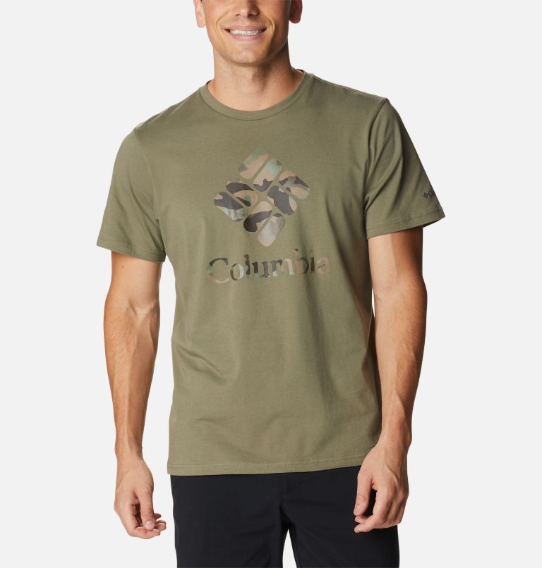 Thumbnail: Camiseta Rapid Ridge para hombre, Color: Stone Green, CSC Camo Graphic, image 1