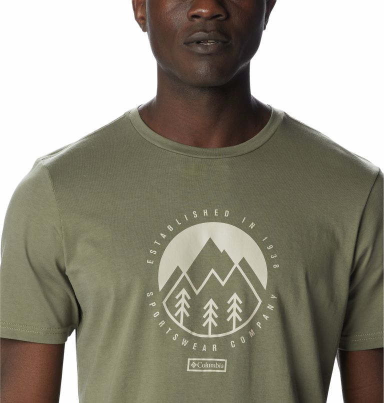 Men's Rapid Ridge Graphic T-Shirt, Color: Stone Green, Outdoor Park 2, image 4