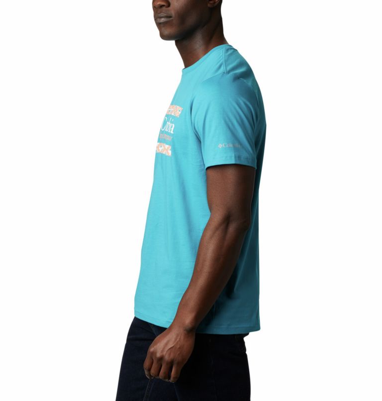 Men's Rapid Ridge Graphic T-Shirt, Color: Clear Water Icon, image 3