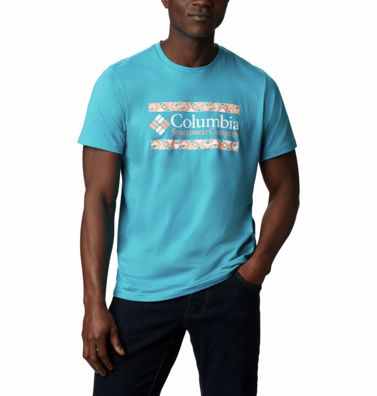 Men's Rapid Ridge Graphic T-Shirt, Color: Clear Water Icon, image 1