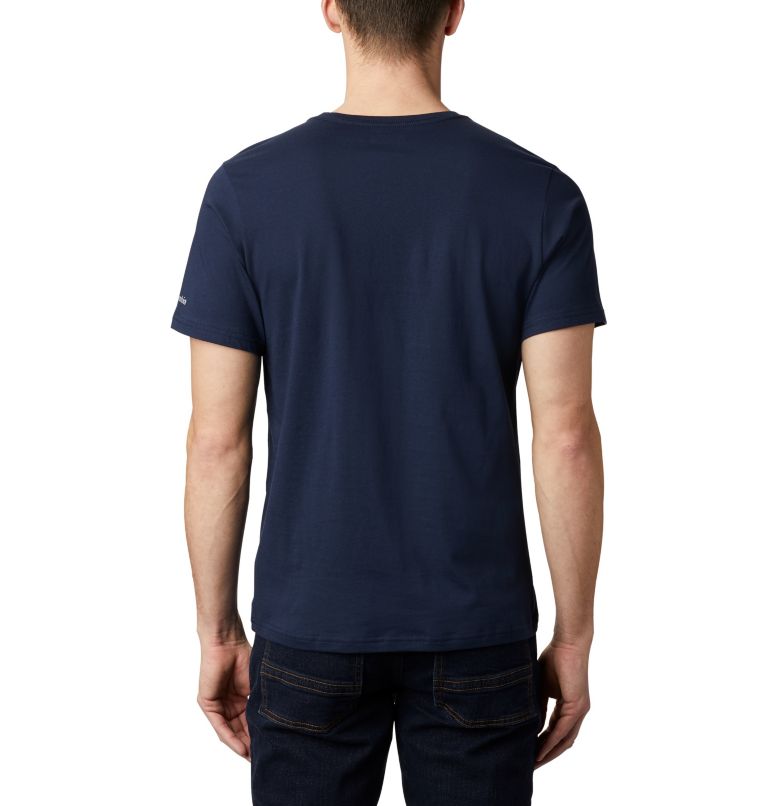 Men's Rapid Ridge Graphic T-Shirt, Color: Collegiate Navy, Sky Blue Framed Floral, image 2