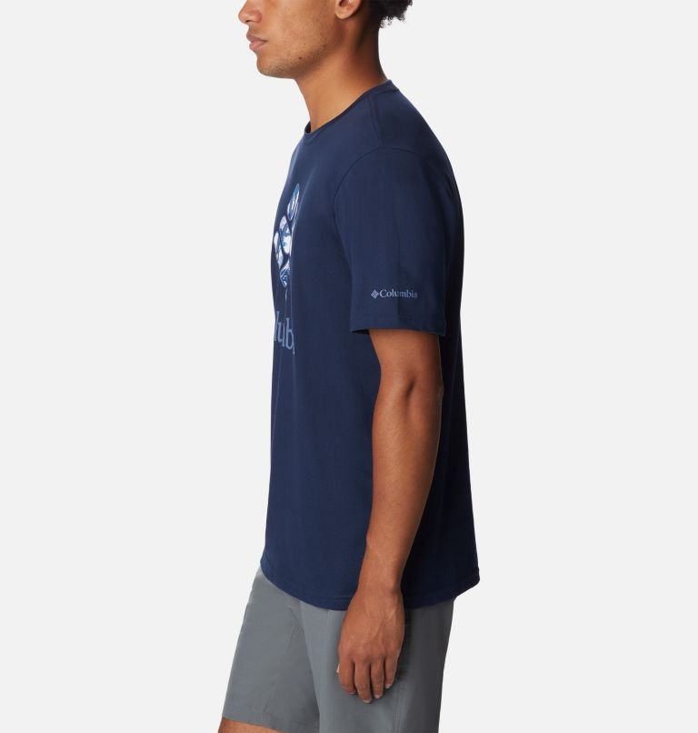 Men's Rapid Ridge Graphic T-Shirt, Color: Collegiate Navy, CSC Stacked Floral Grx, image 3