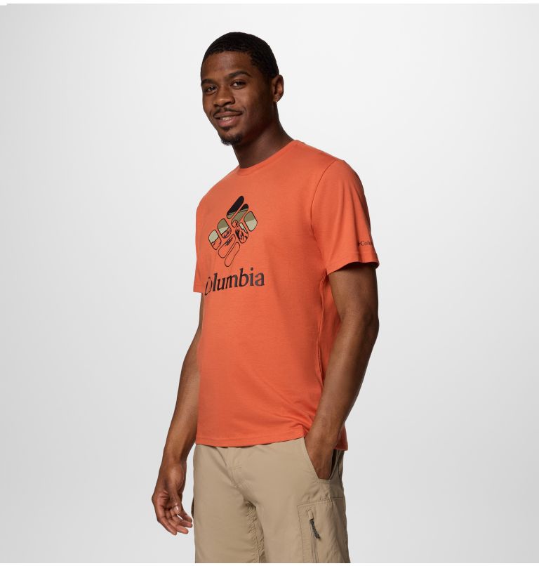 Men's Rapid Ridge Graphic Tee, Color: Tuscan, Heavenly Stacked Gem, image 3