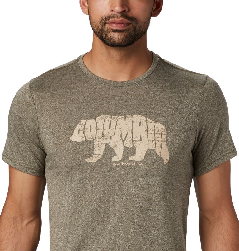 Terra Vale II SS Tee | 328 | S, Color: New Olive Heather Grizzly Walk, image 4