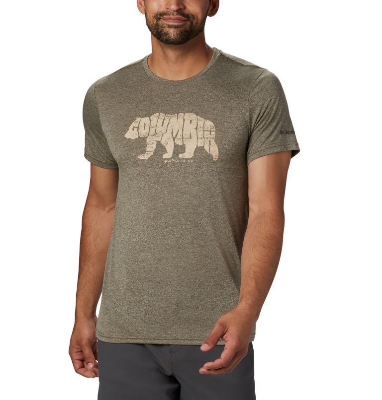Terra Vale II SS Tee | 328 | S, Color: New Olive Heather Grizzly Walk, image 5