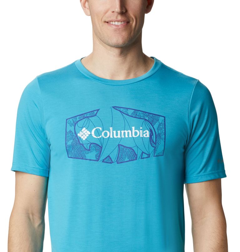 Camiseta de manga corta Terra Vale II para hombre, Color: Clear Water Roam Hex, image 4