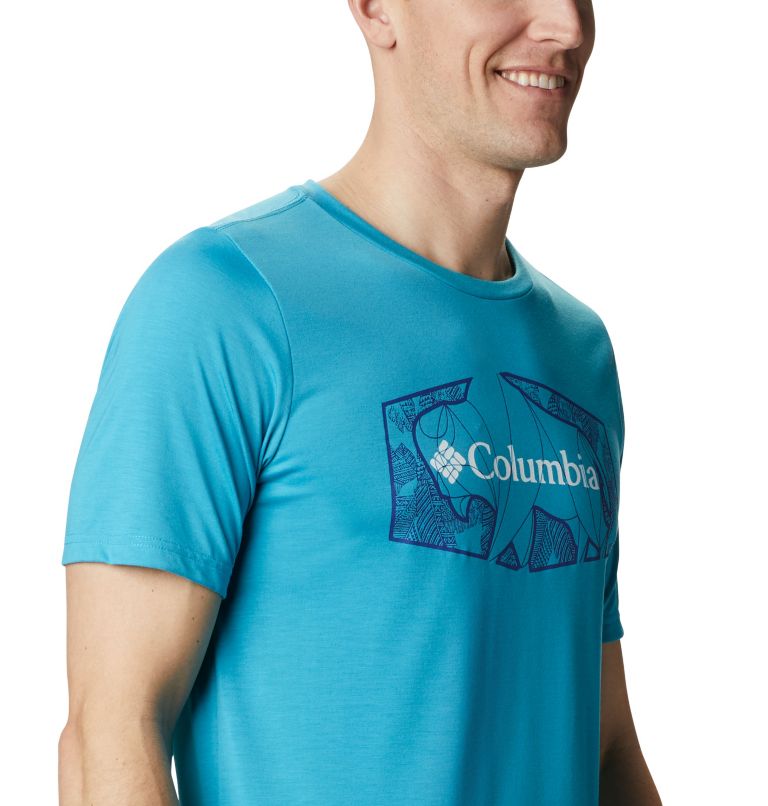 Men's Terra Vale II T-Shirt, Color: Clear Water Roam Hex, image 5
