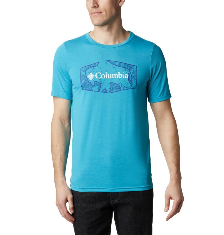 Men's Terra Vale II T-Shirt, Color: Clear Water Roam Hex, image 1