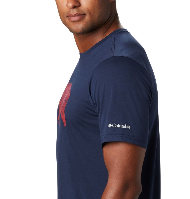 Terra Vale II SS Tee | 464 | S, Color: Collegiate Navy Grizzly Walk, image 3