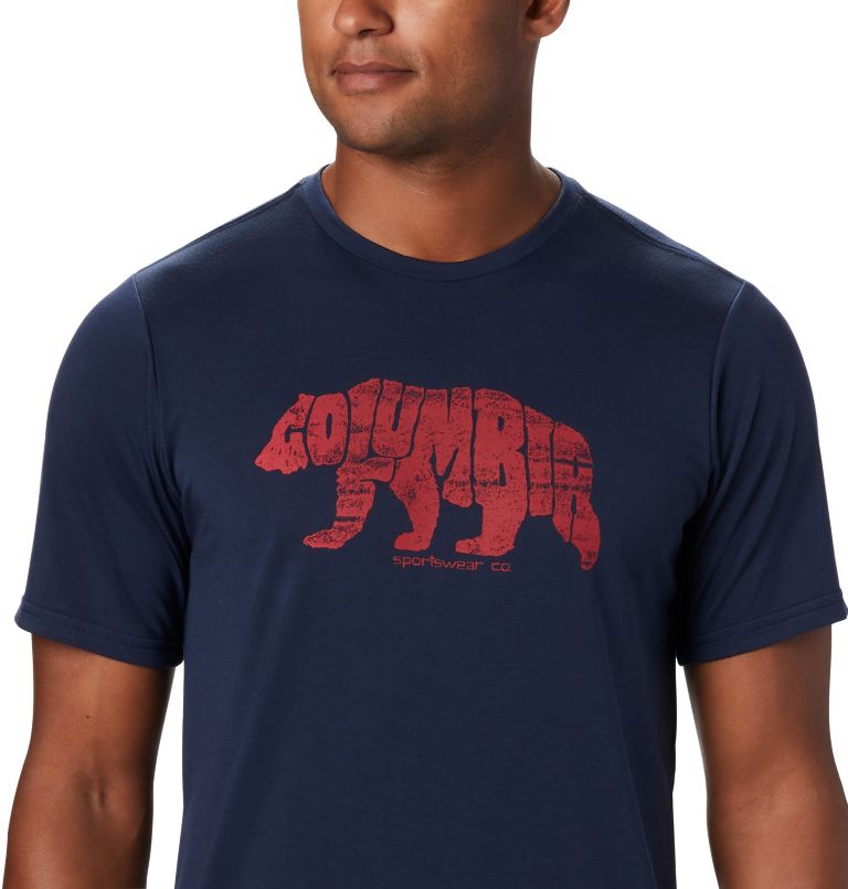 Terra Vale II SS Tee | 464 | S, Color: Collegiate Navy Grizzly Walk, image 4