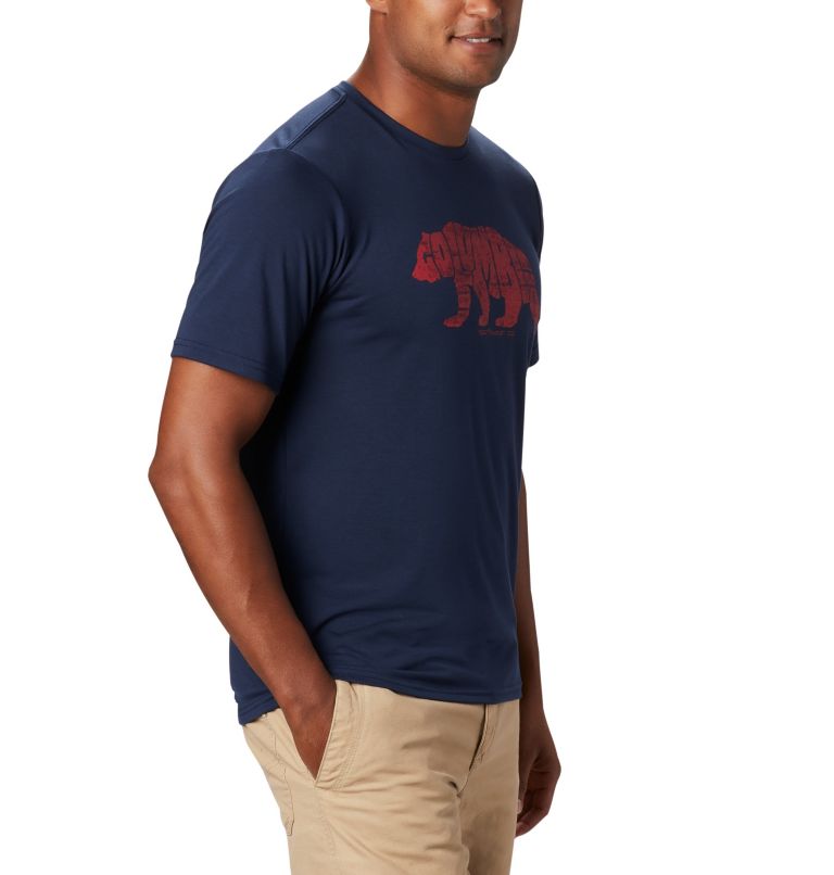 Terra Vale II SS Tee | 464 | S, Color: Collegiate Navy Grizzly Walk, image 5