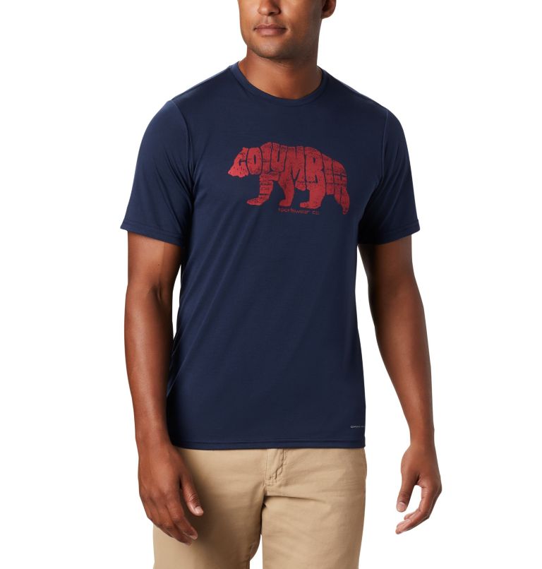 Terra Vale II SS Tee | 464 | S, Color: Collegiate Navy Grizzly Walk, image 1