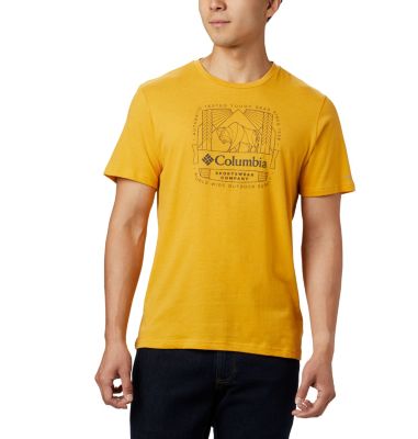 Camiseta Bluff Mesa&trade; para hombre M Bluff Mesa&trade; Graphic Tee | 790 | S, Bright Gold CSC Wireframe, front