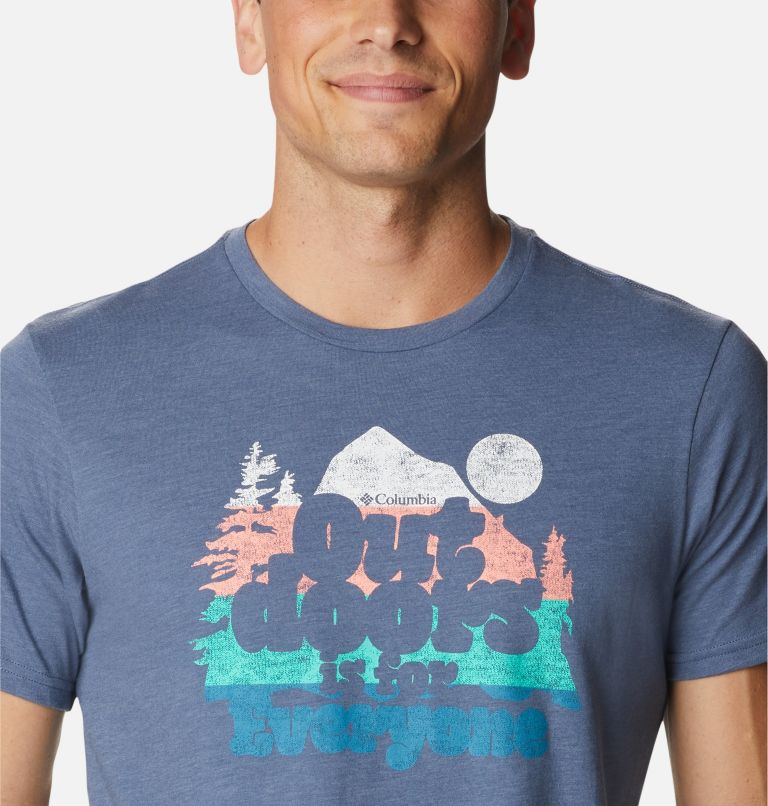 Thumbnail: Men's Alpine Way Graphic T-Shirt, Color: Dark Mountain Heather, Everyone Graphic, image 4