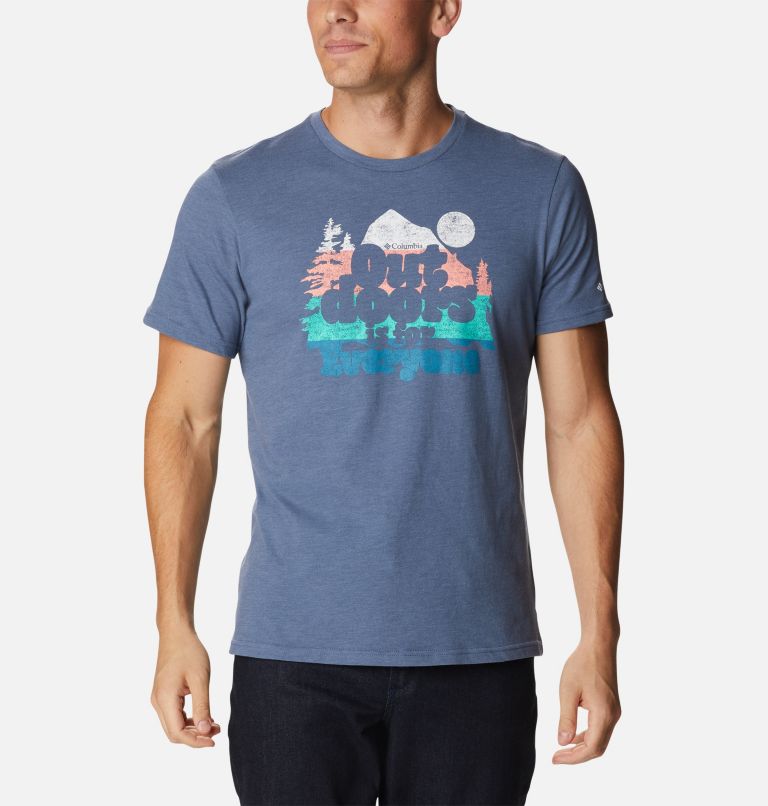 Thumbnail: Men's Alpine Way Graphic T-Shirt, Color: Dark Mountain Heather, Everyone Graphic, image 1