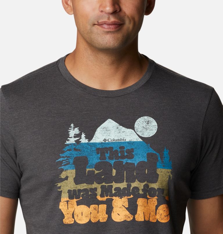 Alpine Way T-Shirt mit Print für Herren, Color: Shark Heather, Our Land Graphic