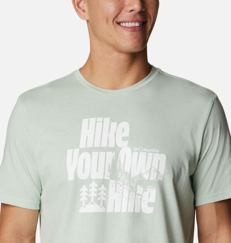 Thumbnail: Men's Alpine Way Graphic Tee, Color: Sea Sprite Hike Your Own Hike, image 4