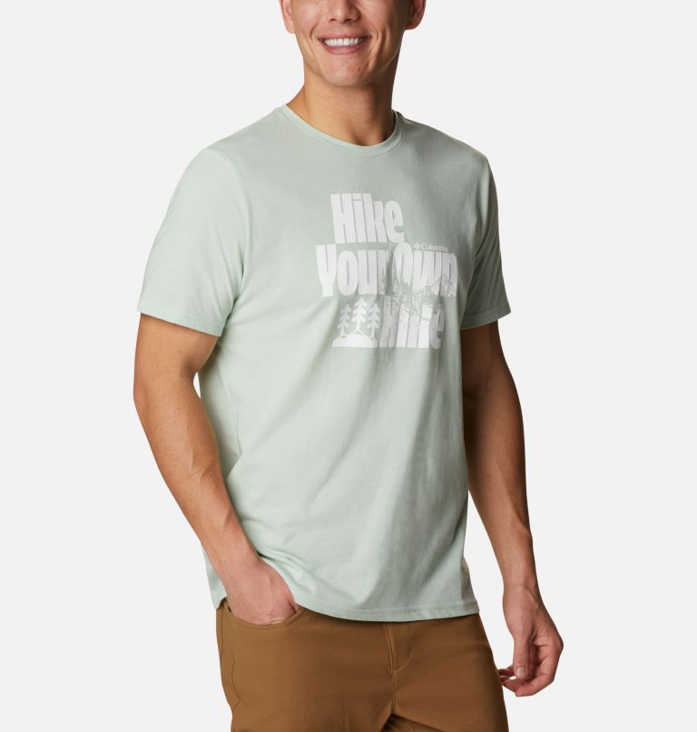 Men's Alpine Way Graphic Tee, Color: Sea Sprite Hike Your Own Hike, image 5