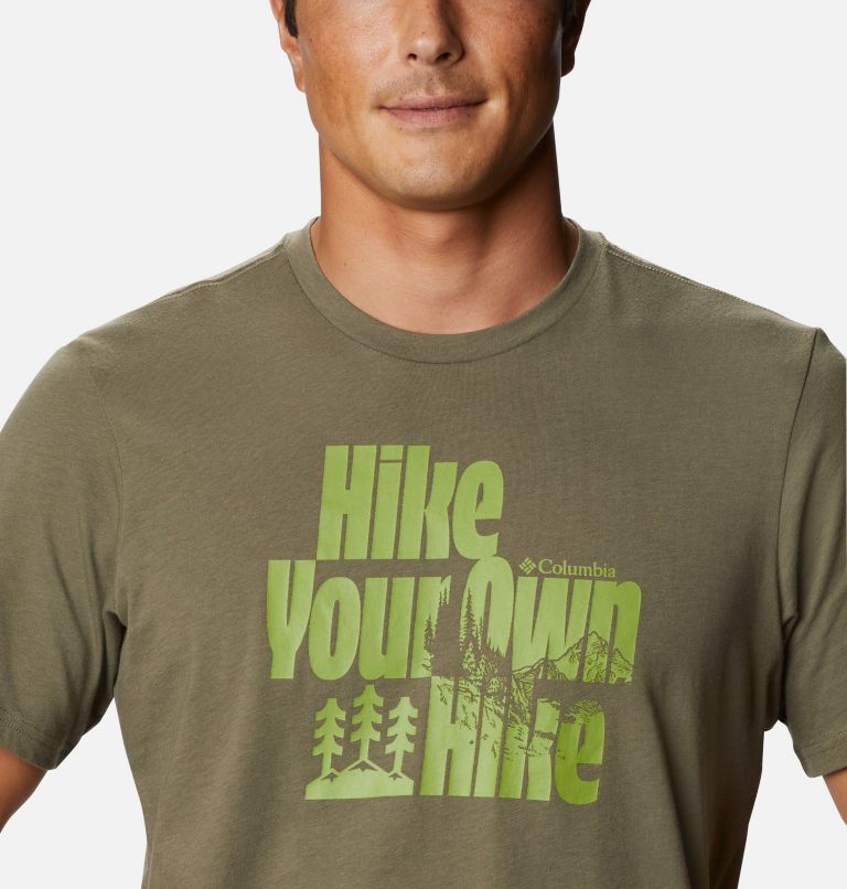 Alpine Way T-Shirt mit Print für Herren, Color: Stone Green Hike Your Own Hike