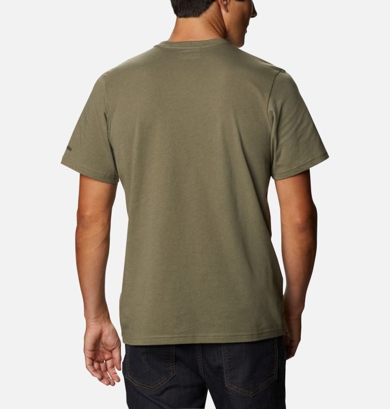 Men's Alpine Way Graphic Tee, Color: Stone Green Hike Your Own Hike