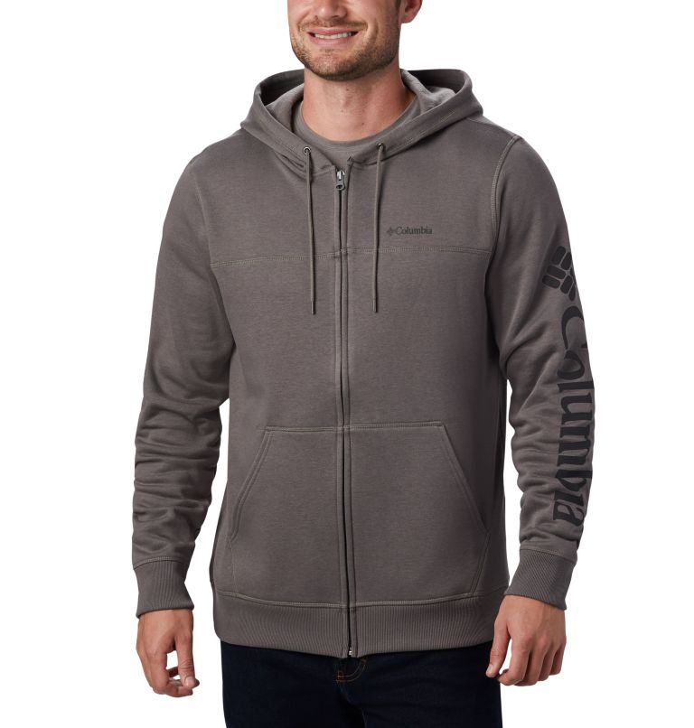 M Columbia Logo Fleece FZ | 030 | S, Color: Charcoal, Black, image 1