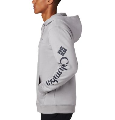 Sweat &agrave; Capuche Molletonn&eacute; Columbia&trade; Homme M Columbia&trade; Logo Fleece FZ | 010 | M, Columbia Grey Heather, Collegiate Navy, a1