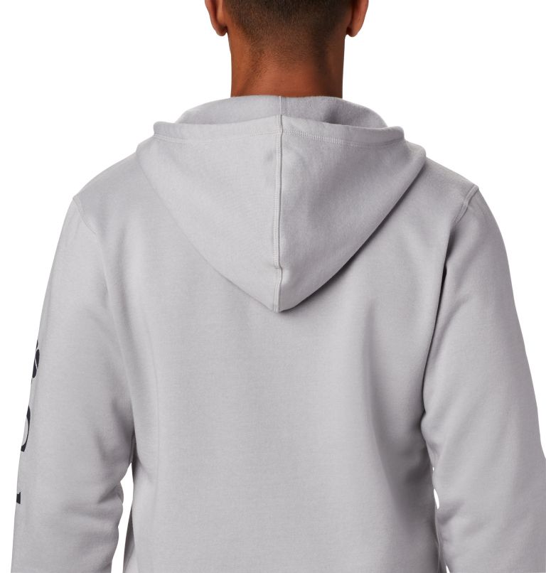 Chandail à capuchon en laine polaire avec fermeture éclair Columbia Logo pour homme, Color: Columbia Grey Heather, Collegiate Navy, image 4