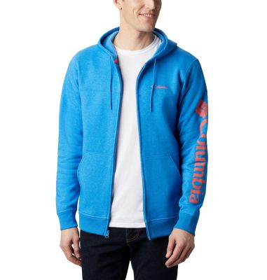 Sweat &agrave; Capuche Molletonn&eacute; Columbia&trade; Homme M Columbia&trade; Logo Fleece FZ | 010 | M, Azure Blue Heather, Wildfire, front