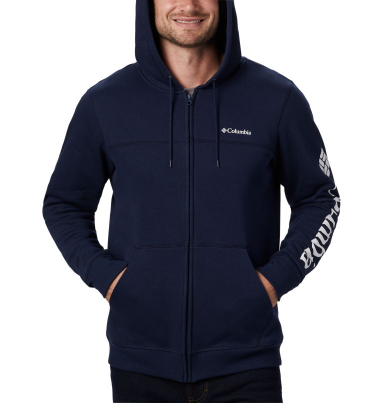 M Columbia Logo Fleece FZ | 464 | M, Color: Collegiate Navy, White, image 4