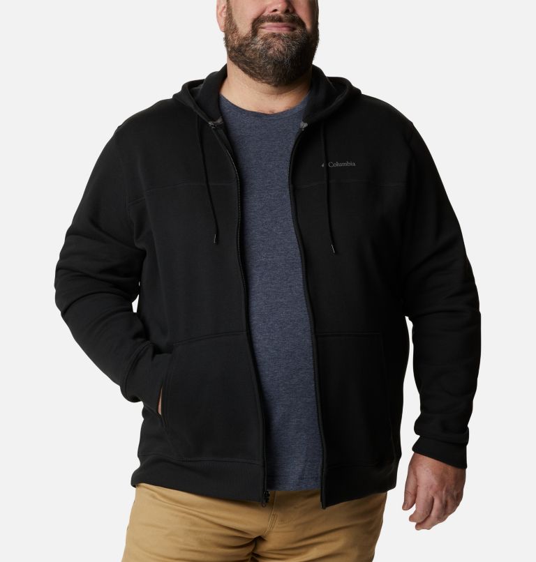 Men’s Logo Full Zip Fleece Hoodie - Extended Size, Color: Black, CSC Sleeve Logo, image 1