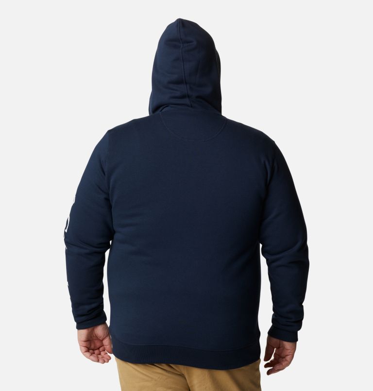 Thumbnail: Men’s Logo Full Zip Fleece Hoodie - Extended Size, Color: Collegiate Navy, White, image 2