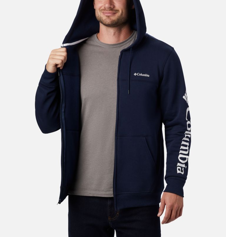 Hoodie en Molleton Columbia Logo Homme, Color: Collegiate Navy, CSC Sleeve Logo, image 5