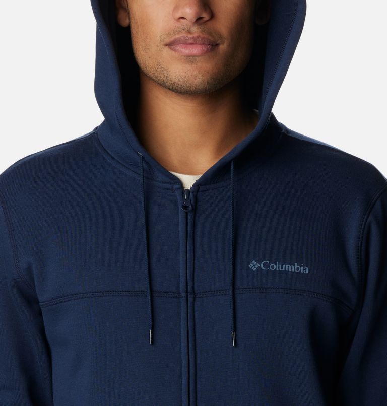 M Columbia Logo Fleece FZ | 465 | L, Color: Coll Navy, Branded Shadow Sleeve Logo, image 4