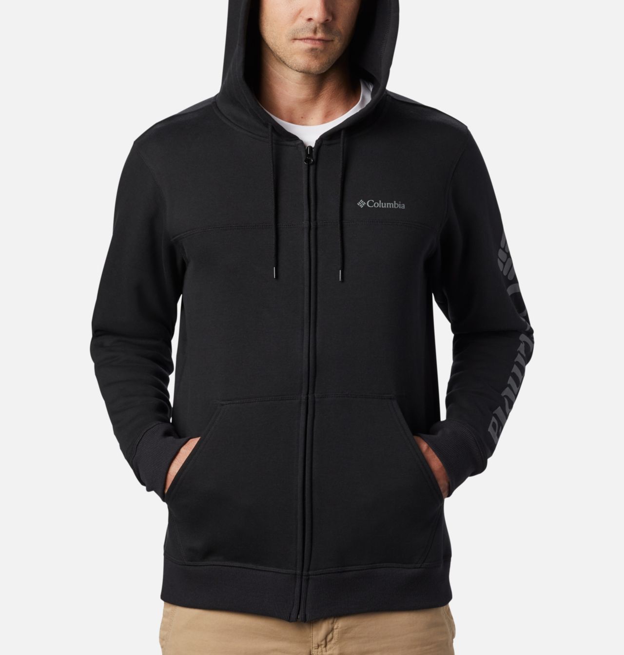 Men's Columbia™ Logo Full Zip Fleece Hoodie - Tall 4