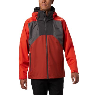 red columbia windbreaker