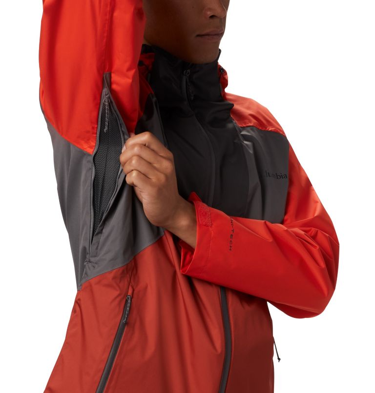 Rain Scape Jacket | 023 | L, Color: City Grey, Wildfire, Carnelian Red, image 6