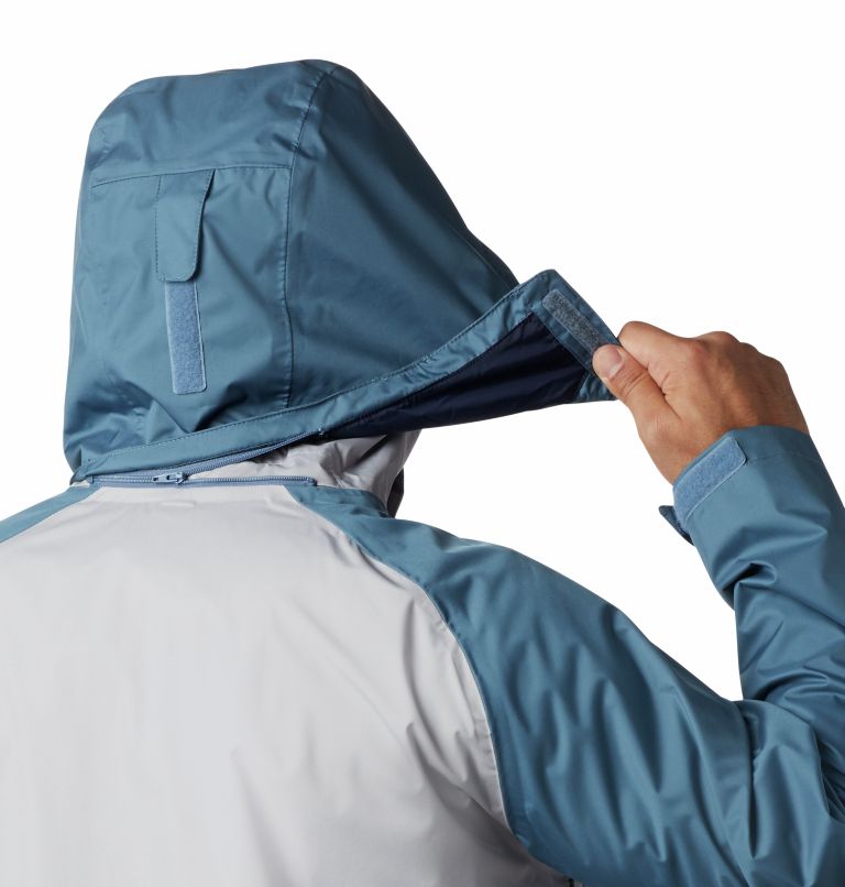Men's Rain Scape Jacket, Color: Columbia Grey, Mountain, Collegiate Navy, image 5