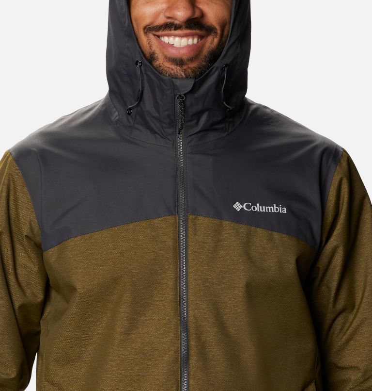 Men's Ridge Gates Rain Jacket, Color: New Olive Denim, Shark Twill, image 4