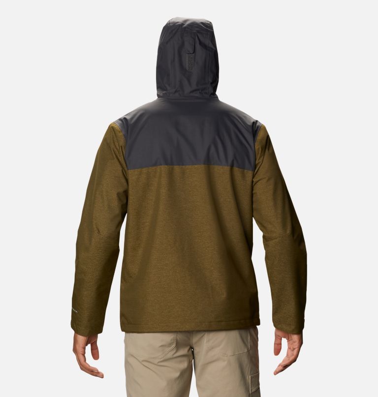 Men's Ridge Gates Rain Jacket, Color: New Olive Denim, Shark Twill, image 2