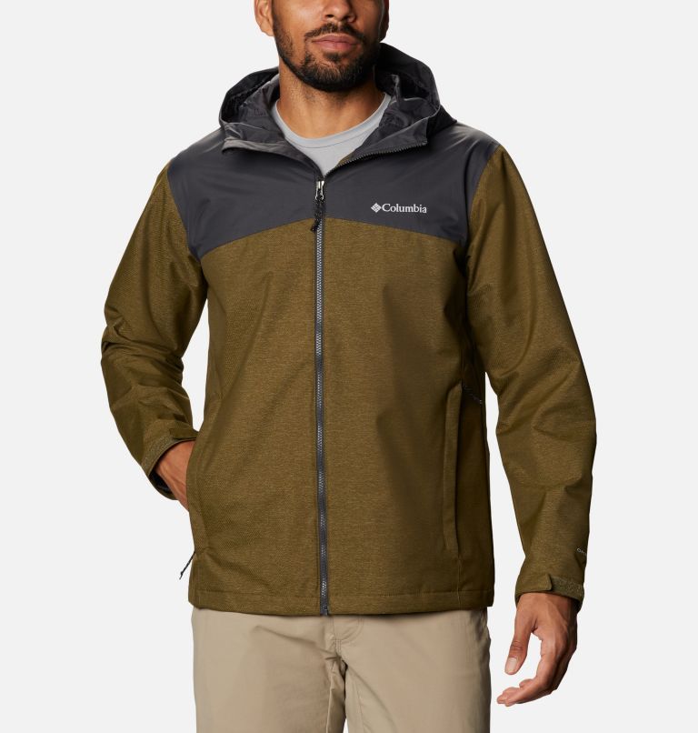 Men's Ridge Gates Rain Jacket, Color: New Olive Denim, Shark Twill, image 1