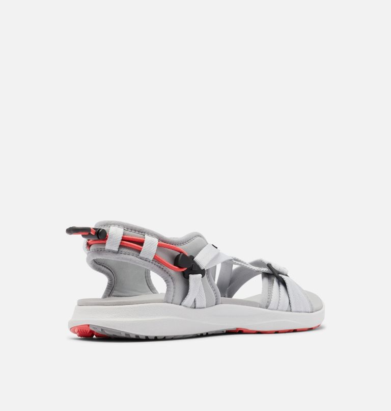 Women's Columbia Sandal, Color: Grey Ice, Red Coral, image 9