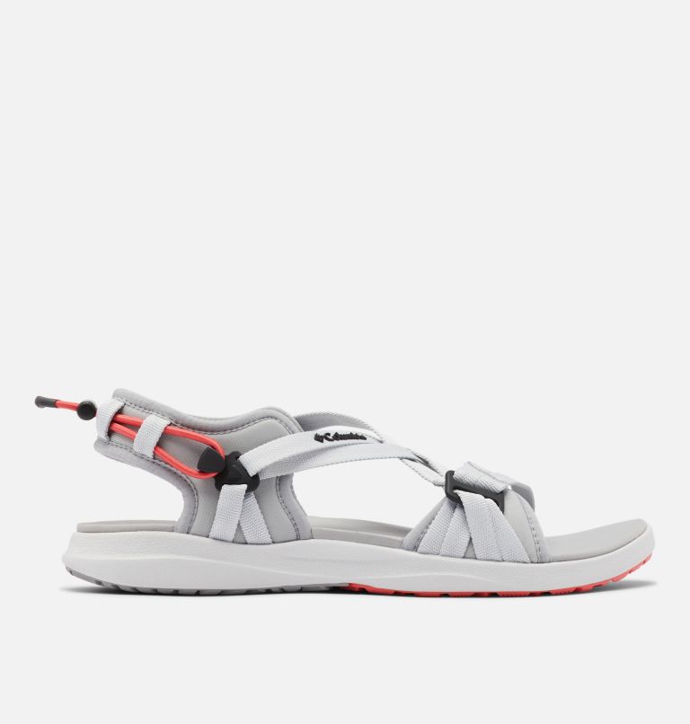 Women's Columbia Sandal, Color: Grey Ice, Red Coral, image 1